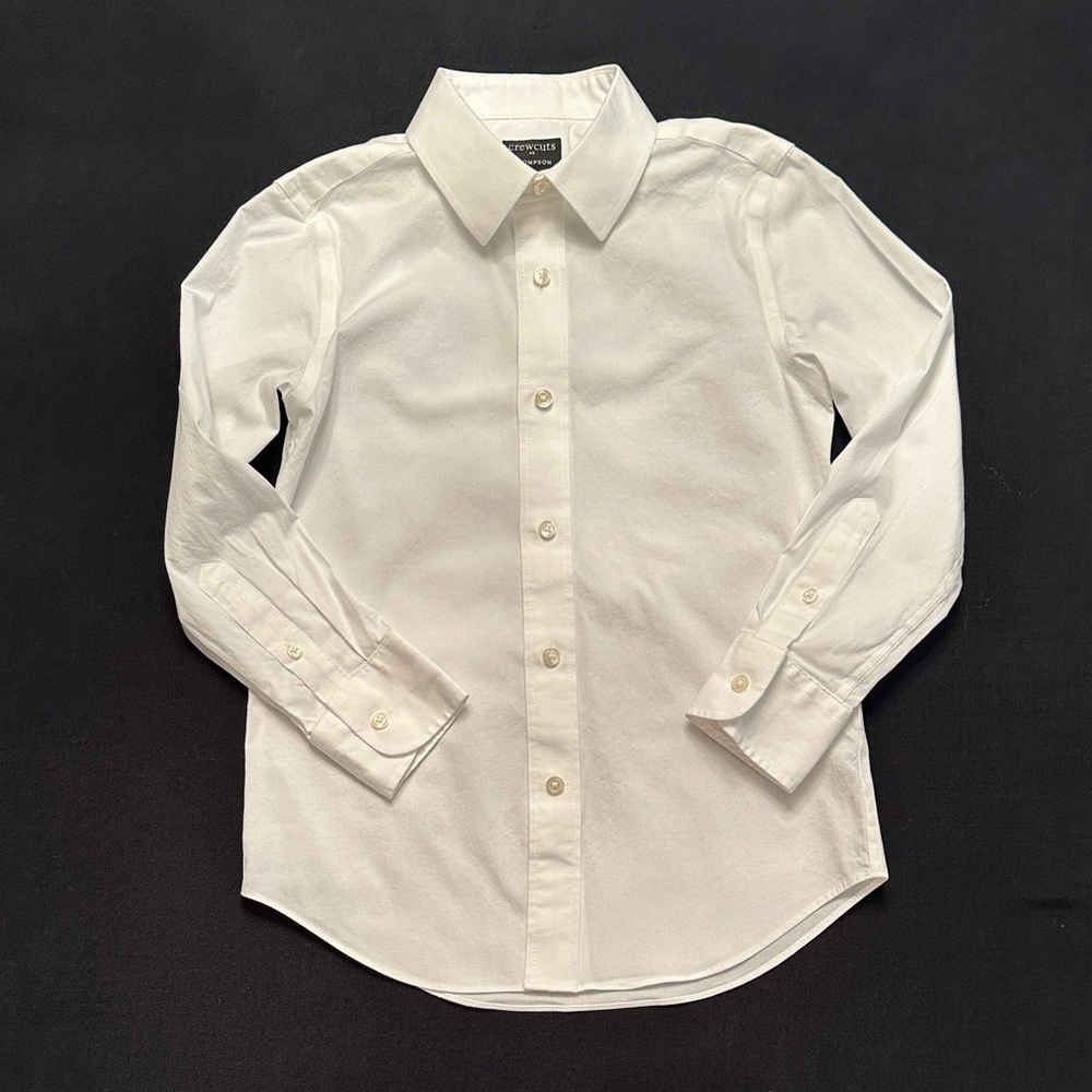 Crewcuts by J Crew Classic White Thompson Dress Shirt size S (6-7)